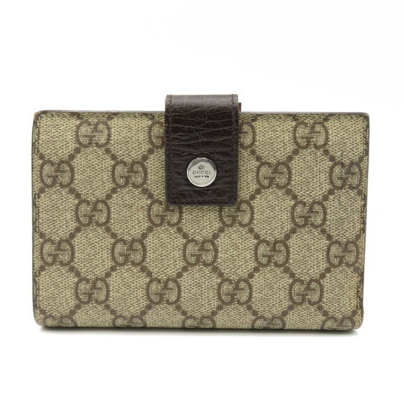 Gucci Handbags - Gucci GG Supreme wallet bifold canvas leather beige brown